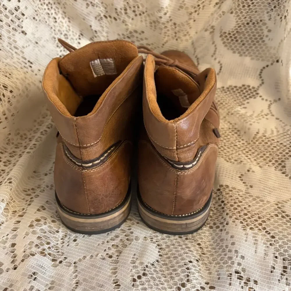 Steve Madden Men's US 14 Dark Tan Leather Chukka Ankle Boots